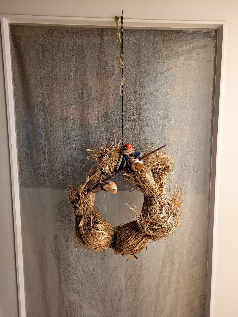 Old door wreath